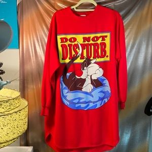 Vintage‎ 90’s Sylvester night shirt Xl  54” waist 52” chest 204